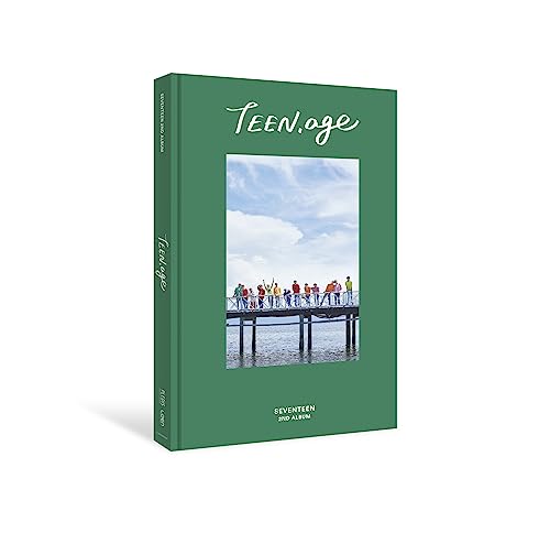 Seventeen's "Teen. Age" CD case with a group photo on a pier.