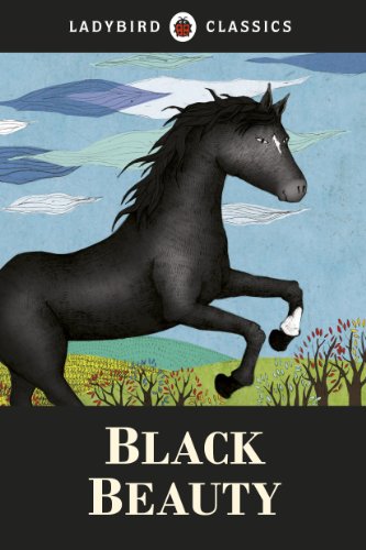 Ladybird Classics book cover: Black Beauty, a black horse, illustrated.