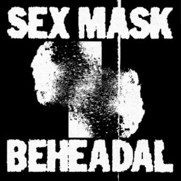 Black and white album cover with distorted face and text.
