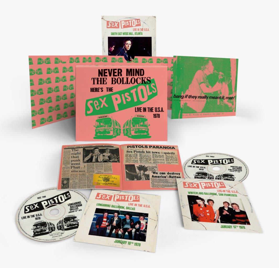 Sex Pistols "Live In The U.S.A 1978" CD packaging with inserts.