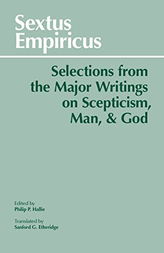 Book cover: "Sextus Empiricus: Selections" with white text on teal background.