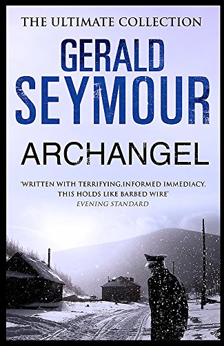 Book cover for "Archangel" depicting a snowy landscape and lone figure.