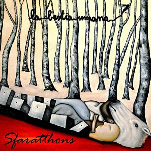 CD cover: stylized painting of a figure lying amongst trees.