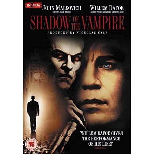 DVD cover for "Shadow of the Vampire" featuring Willem Dafoe and John Malkovich.