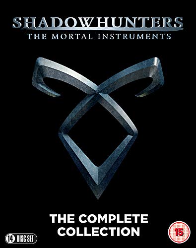 Shadowhunters The Mortal Instruments complete collection Blu-ray box set with a metallic rune symbol.