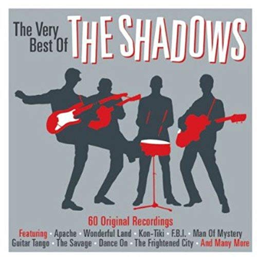 Silhouettes of a band playing instruments on a grey background with white and red text.