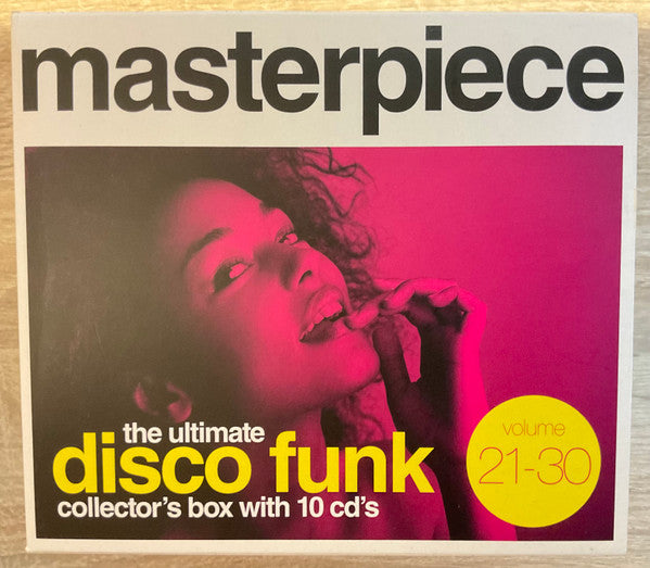 CD box set cover featuring a woman's face in pink lighting.