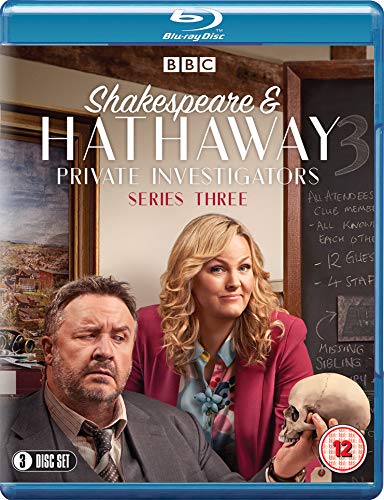 "Blu-ray case with a man and woman, and a skull, on the cover."