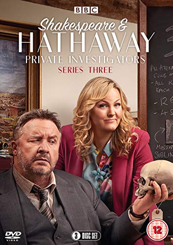 DVD cover for “Shakespeare & Hathaway” series three featuring two detectives.