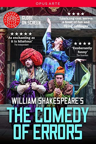 DVD cover for Shakespeare’s “The Comedy of Errors” featuring costumed actors.
