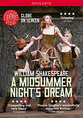 DVD cover showing actors in costumes performing A Midsummer Night's Dream at Shakespeare's Globe.