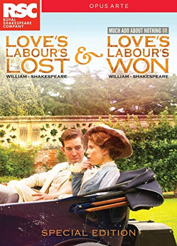DVD cover for Shakespeare’s “Love’s Labour’s Lost/Won” with a couple.