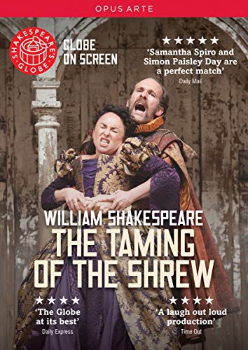 DVD cover for The Taming of the Shrew featuring two actors in period costume.