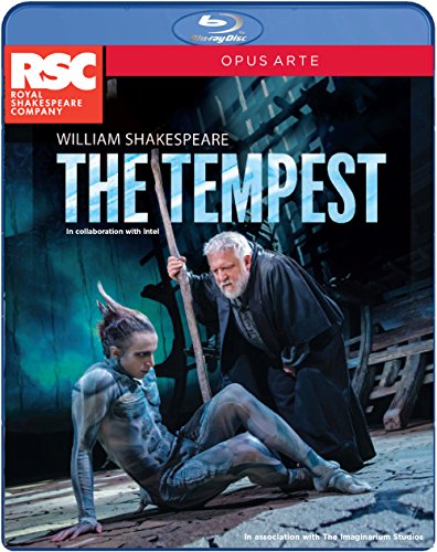 Blu-ray cover for Shakespeare’s *The Tempest* featuring Prospero and Ariel.