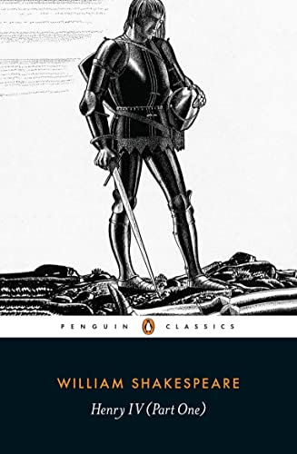 Book cover: armored figure standing over fallen soldiers, "Henry IV Part One.