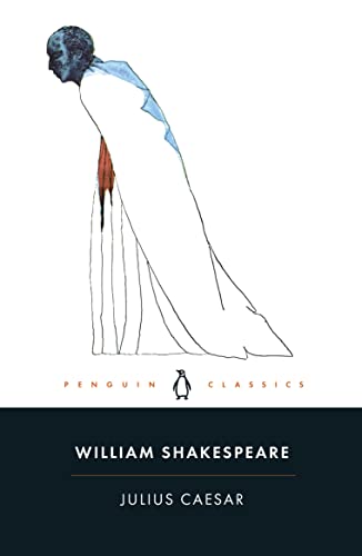 Book cover for "Julius Caesar" by William Shakespeare, featuring a sketched figure.