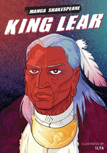 King Lear" manga cover featuring a red-faced, white-haired illustrated character.