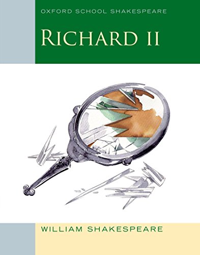 Book cover for “Richard II” by Shakespeare, featuring a broken mirror.