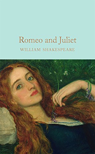 Book cover of "Romeo and Juliet" featuring a red-haired woman reclining.