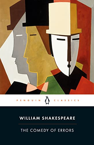 Book cover featuring stylized, overlapping faces in top hats with text by William Shakespeare.