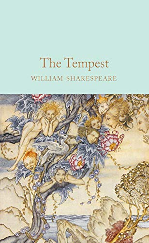 Cover of "The Tempest" featuring fairies, flowers, and a seascape.