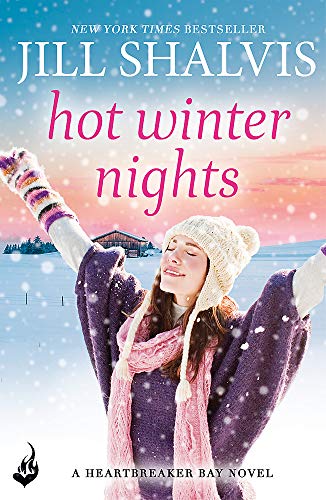 Book cover with a woman in winter clothes against a snowy landscape.