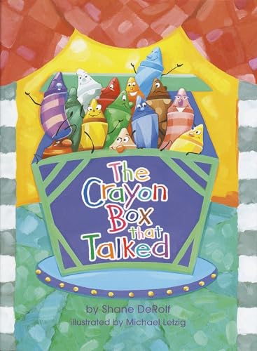 Book cover featuring colorful, anthropomorphic crayons peeking from a box.
