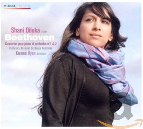 CD cover featuring pianist Shani Diluka and text: Beethoven Concertos.