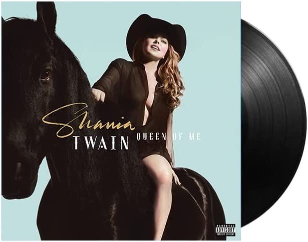Vinyl record with album cover featuring Shania Twain on a black horse.
