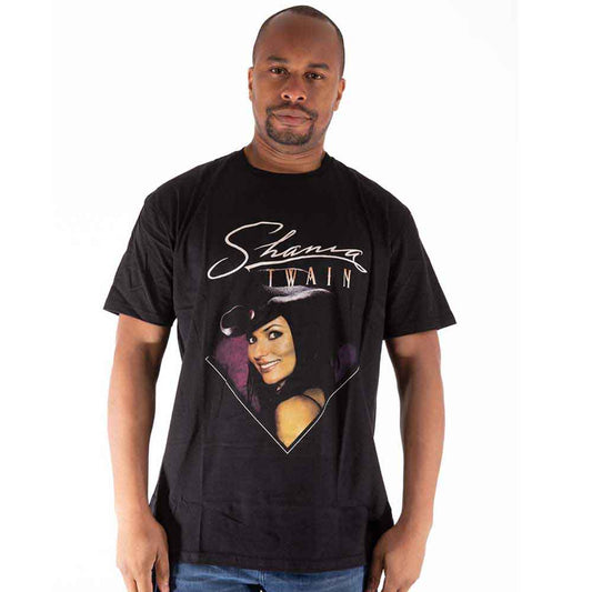Purple t-shirt with a photo of Shania Twain, size small.
