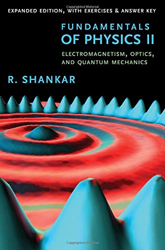 Textbook cover for physics II, featuring waves and author R. Shankar.
