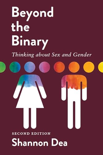 Book cover with title Beyond the Binary and watercolor icons of two gender symbols.