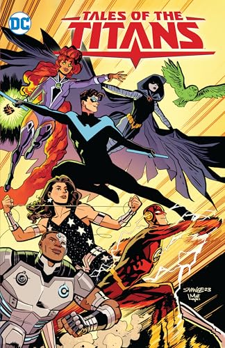 Comic book cover featuring six DC superheroes in dynamic poses.