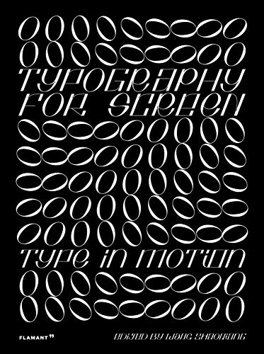 Book cover with white text Typography for Screen Type in Motion on black background.