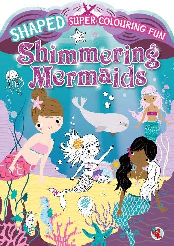 Cover of a children’s colouring book featuring diverse mermaids and sea life.