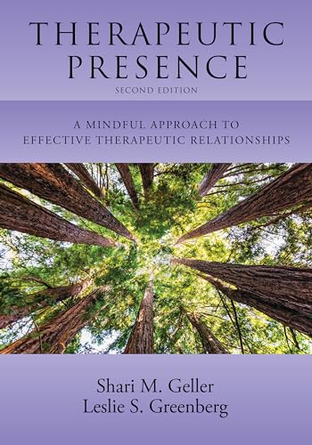Book cover: “Therapeutic Presence” with a forest canopy background.
