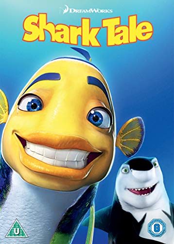Shark Tale" DVD cover featuring Oscar, a yellow fish, and a shark.