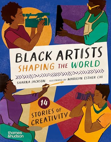 Book cover: “Black Artists Shaping the World” with illustrated Black figures.
