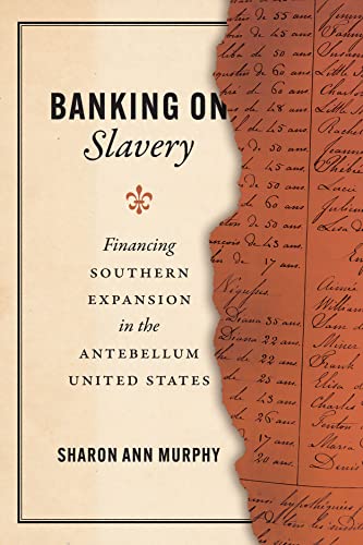 Book cover: "Banking on Slavery" with aged paper texture and text.