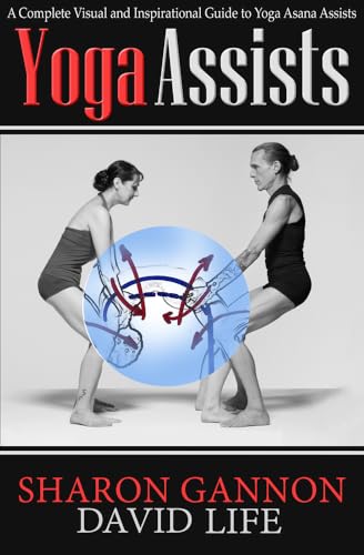 Book cover with yoga images and illustrations, likely featuring people in various yoga poses.