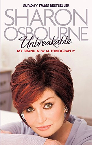 Book cover featuring Sharon Osbourne with red hair, titled "Unbreakable.