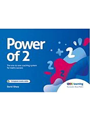 Book cover with blue background, white text "Power of 2", and number 2 graphics.