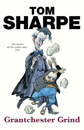 Book cover: cartoon of two men in academic robes, titled "Grantchester Grind.