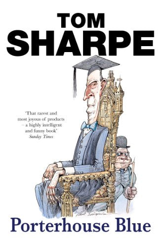 Book cover featuring a caricature of an academic in a chair with another figure.