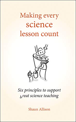 Book cover with sketched figure and title “Making every science lesson count”.