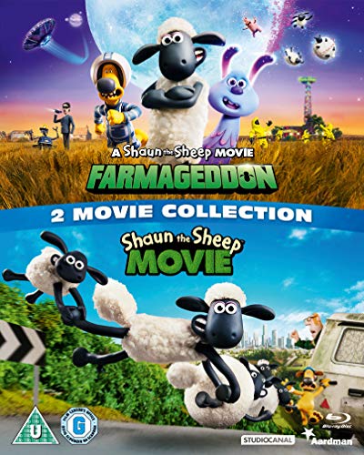 Shaun the Sheep 2 Movie Collection Blu-ray cover with sheep and aliens.