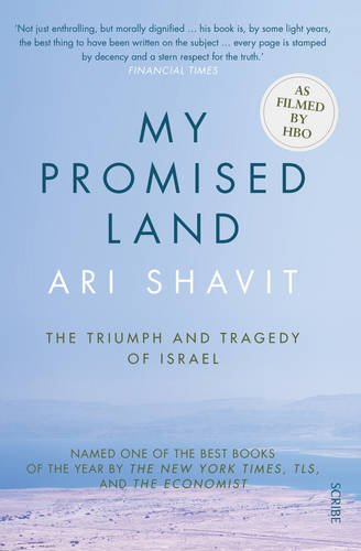 Book cover of My Promised Land by Ari Shavit against a hazy landscape background.