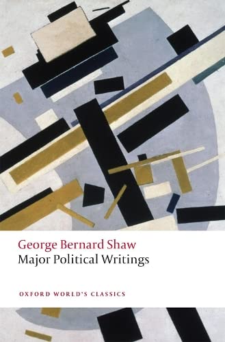Book cover: "Major Political Writings" by George Bernard Shaw, abstract art.