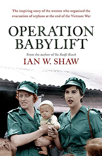 Book cover depicting two women in uniform with a baby, Vietnam War era.