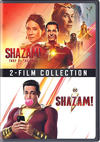 “Shazam! Fury of the Gods” and “Shazam!” 2-film DVD collection cover art.